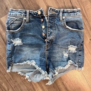 Free People denim shorts